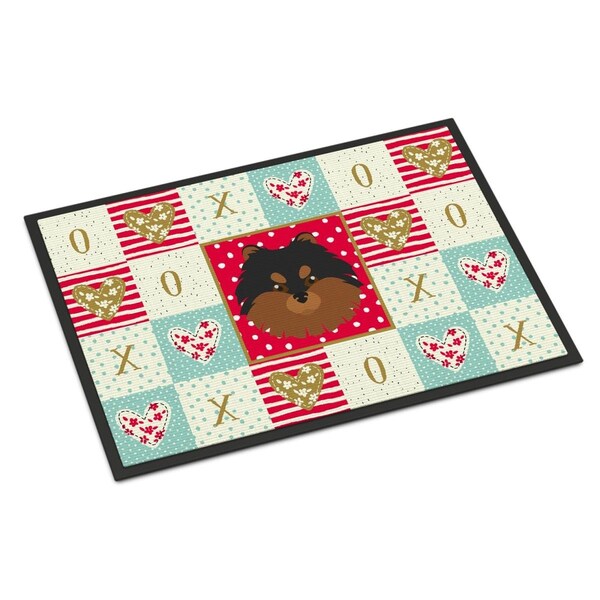 Carolines Treasures 24 x 36 in. Pomeranian Love Indoor or Outdoor Mat CK5228JMAT - main